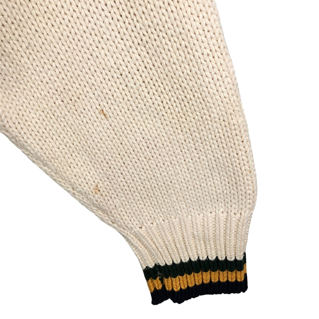90'S GAP Old Gap Cable Knit Cotton Cardigan, Men's Size L, Vintage cotton unbleached Vintage Second Hand