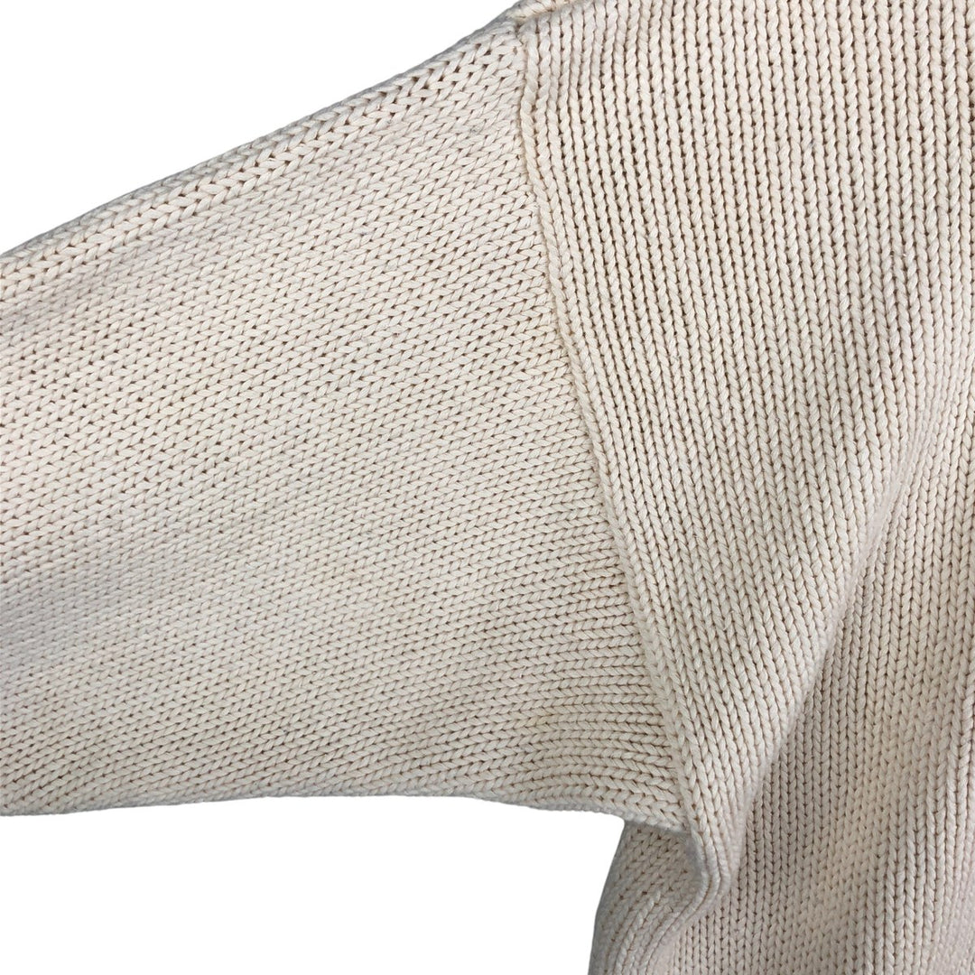 90'S GAP Old Gap Cable Knit Cotton Cardigan, Men's Size L, Vintage cotton unbleached Vintage Second Hand