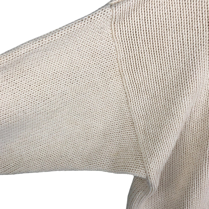 90'S GAP Old Gap Cable Knit Cotton Cardigan, Men's Size L, Vintage cotton unbleached Vintage Second Hand