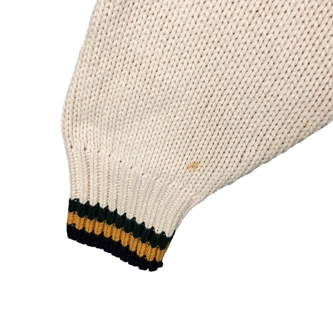 90'S GAP Old Gap Cable Knit Cotton Cardigan, Men's Size L, Vintage cotton unbleached Vintage Second Hand