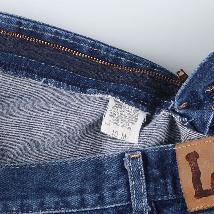 Vintage Lee Riders straight-leg denim pants from the 1980'S and 1990s, made in the USA, women's size M (w26). cotton blue type Vintage Second Hand