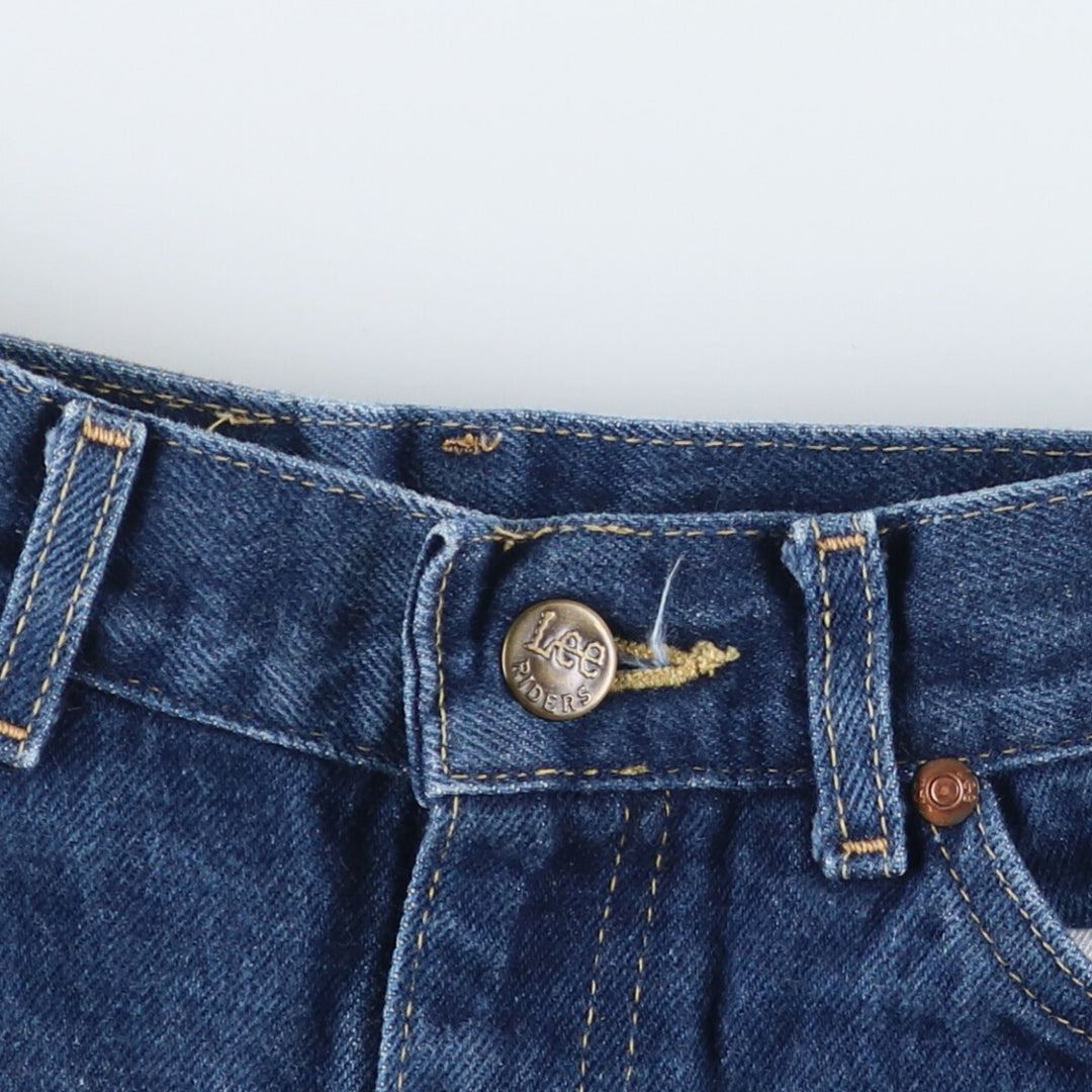 Vintage Lee Riders straight-leg denim pants from the 1980'S and 1990s, made in the USA, women's size M (w26). cotton blue type Vintage Second Hand