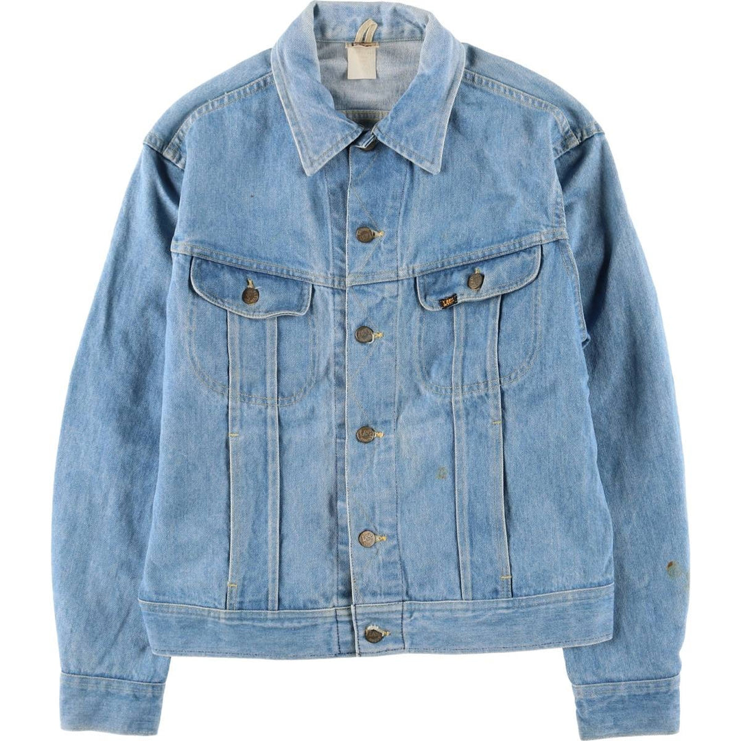80'S Lee denim jacket, denim jacket, men's size L, vintage cotton blue type Vintage Second Hand