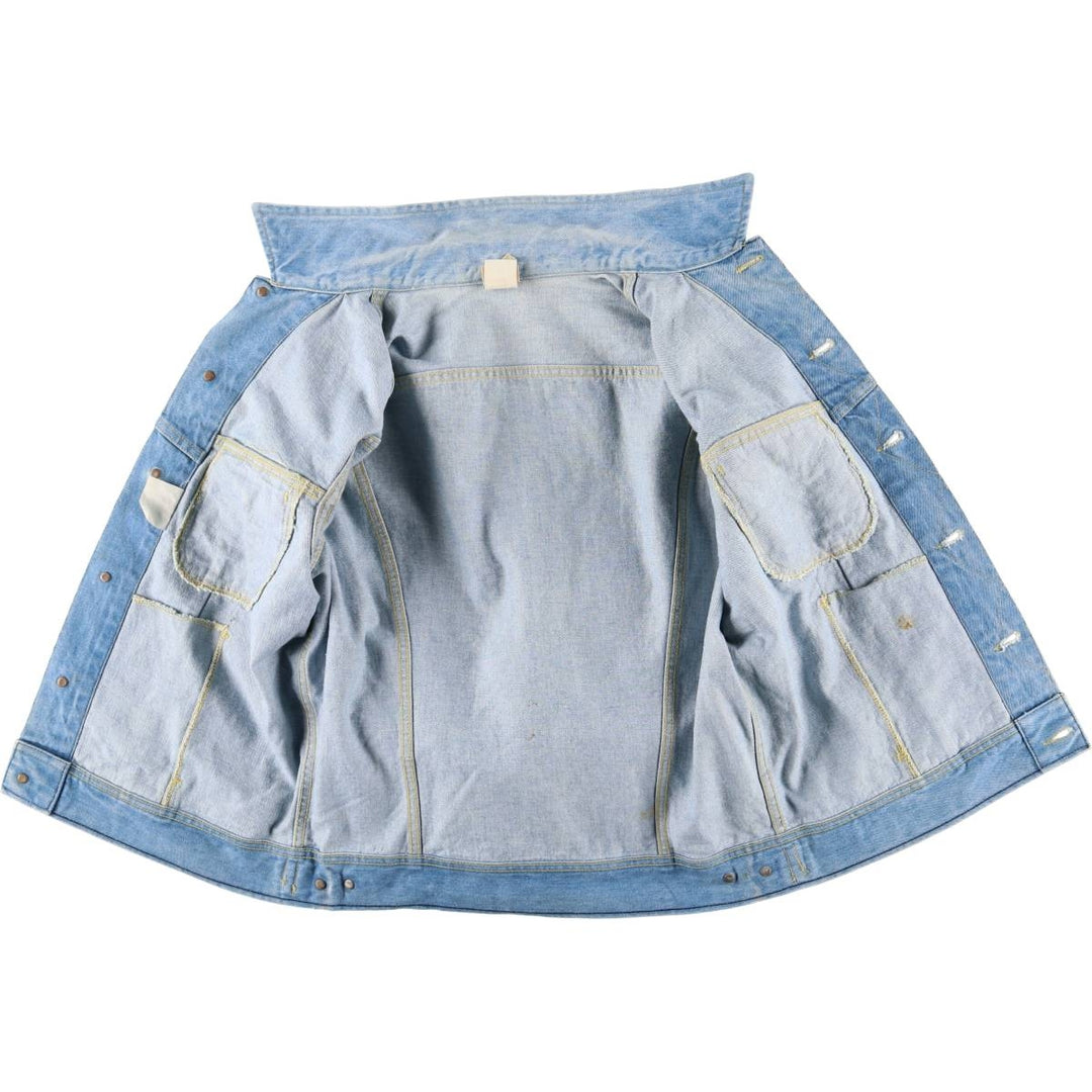80'S Lee denim jacket, denim jacket, men's size L, vintage cotton blue type Vintage Second Hand