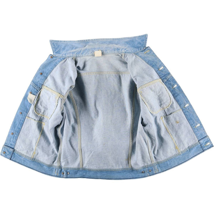 80'S Lee denim jacket, denim jacket, men's size L, vintage cotton blue type Vintage Second Hand