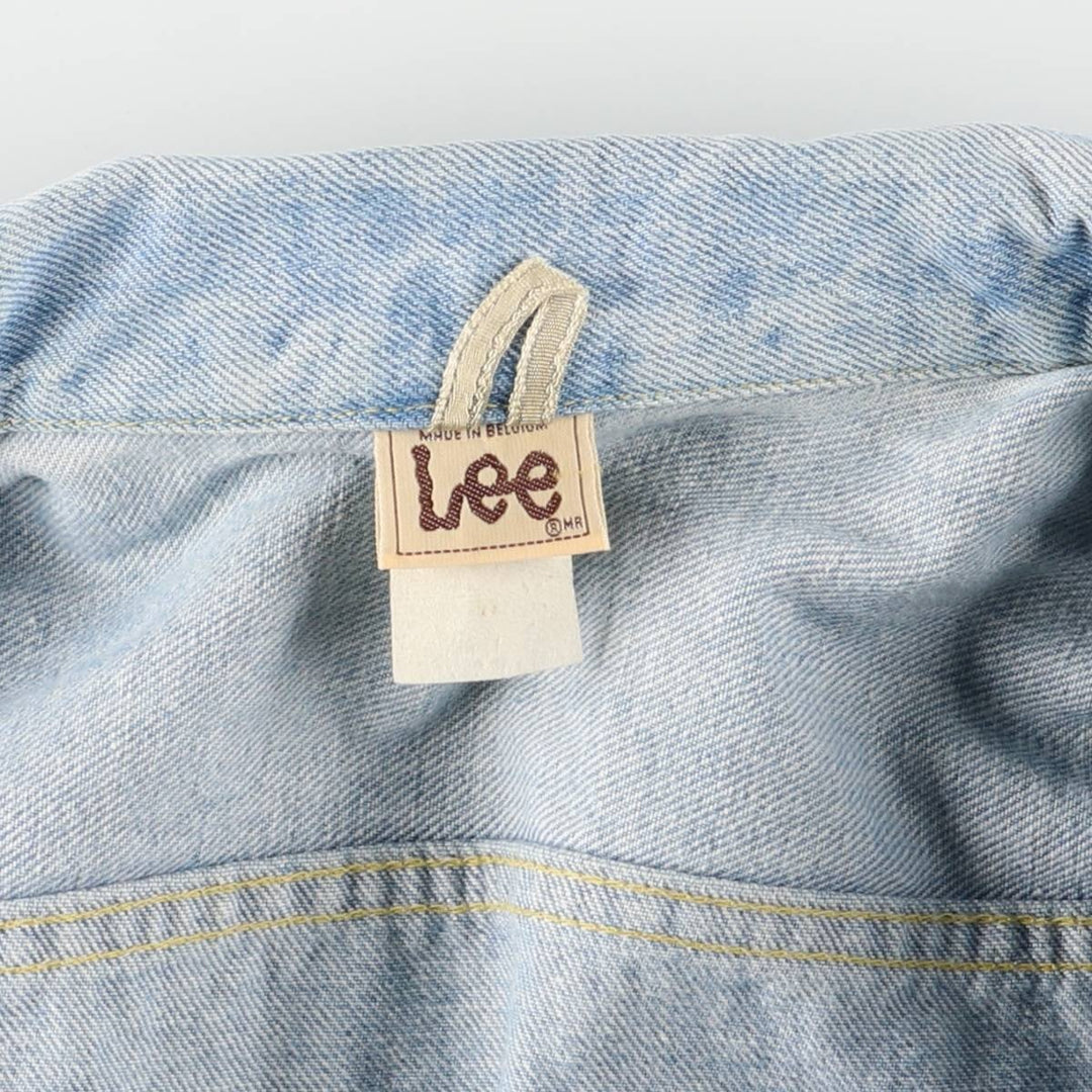 80'S Lee denim jacket, denim jacket, men's size L, vintage cotton blue type Vintage Second Hand