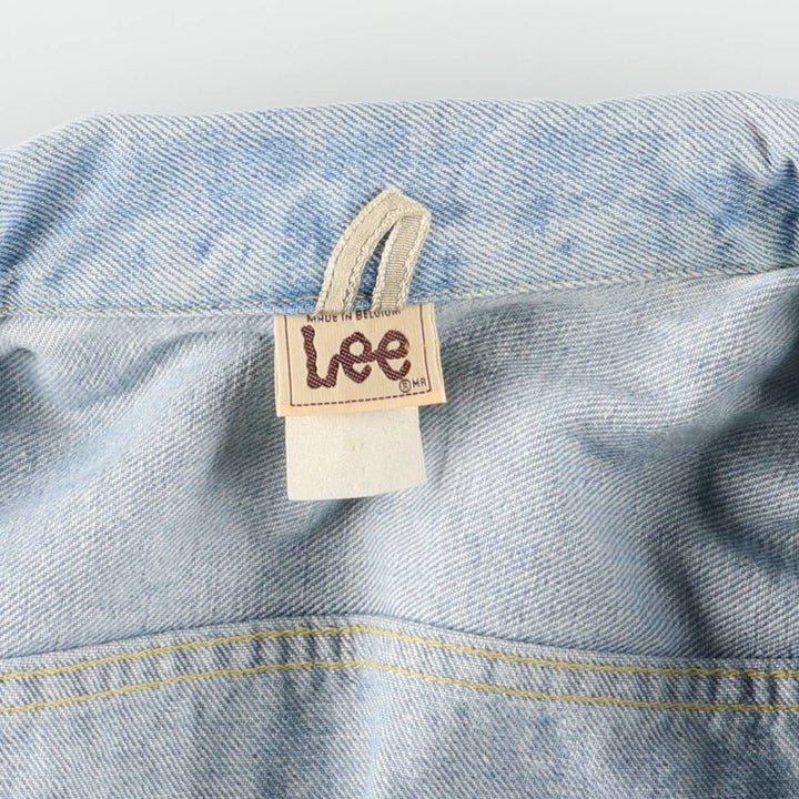 80'S Lee denim jacket, denim jacket, men's size L, vintage cotton blue type Vintage Second Hand