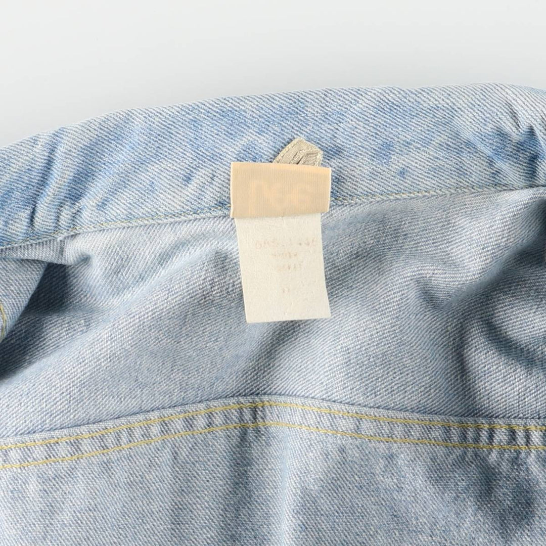 80'S Lee denim jacket, denim jacket, men's size L, vintage cotton blue type Vintage Second Hand