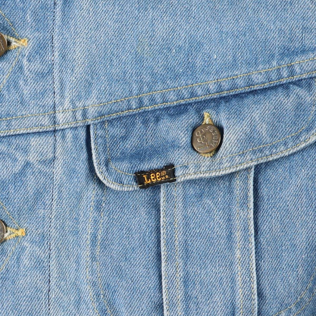 80'S Lee denim jacket, denim jacket, men's size L, vintage cotton blue type Vintage Second Hand