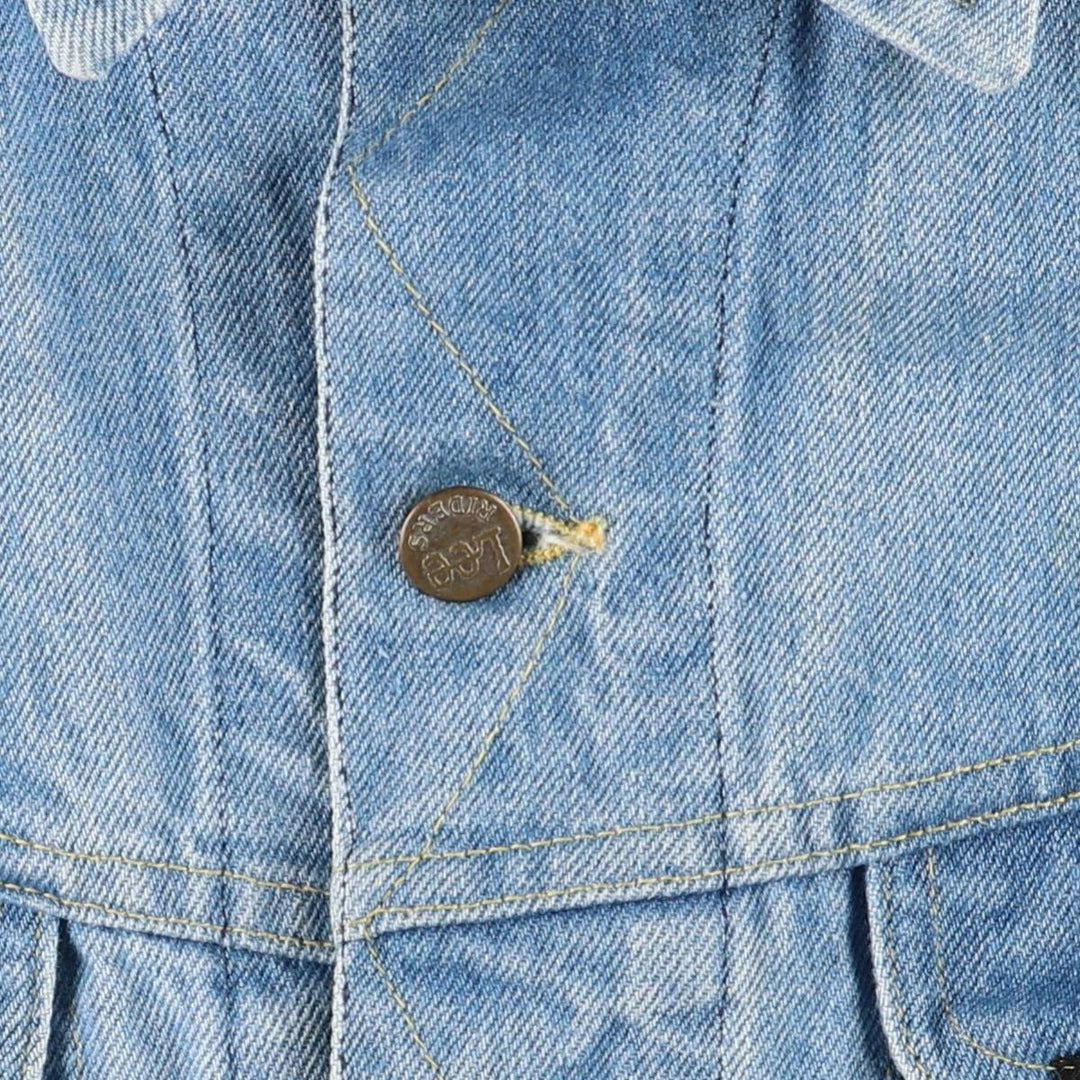80'S Lee denim jacket, denim jacket, men's size L, vintage cotton blue type Vintage Second Hand
