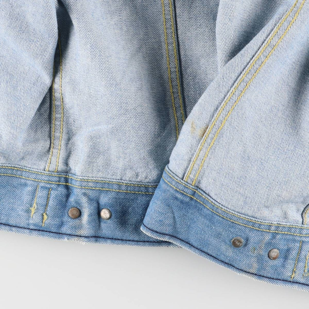 80'S Lee denim jacket, denim jacket, men's size L, vintage cotton blue type Vintage Second Hand
