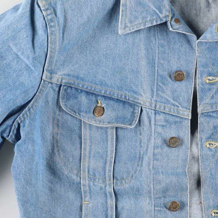 80'S Lee denim jacket, denim jacket, men's size L, vintage cotton blue type Vintage Second Hand