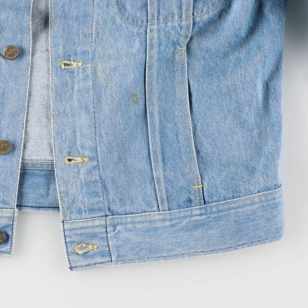 80'S Lee denim jacket, denim jacket, men's size L, vintage cotton blue type Vintage Second Hand