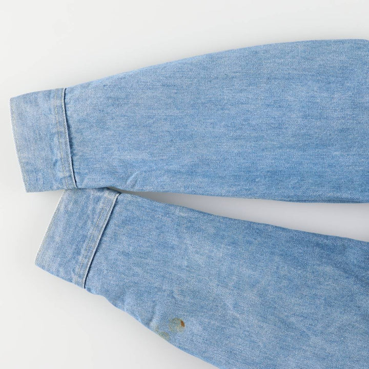 80'S Lee denim jacket, denim jacket, men's size L, vintage cotton blue type Vintage Second Hand