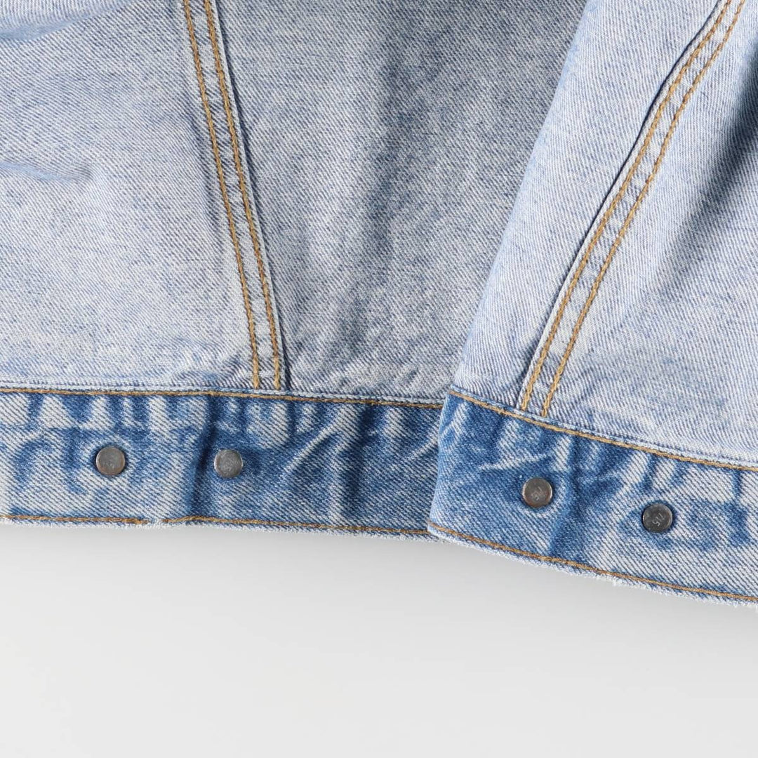 Vintage 90'S Levi's 70507-0214 Fish Print Denim Jacket, Made in USA, Men's Size Medium cotton blue type Vintage Second Hand