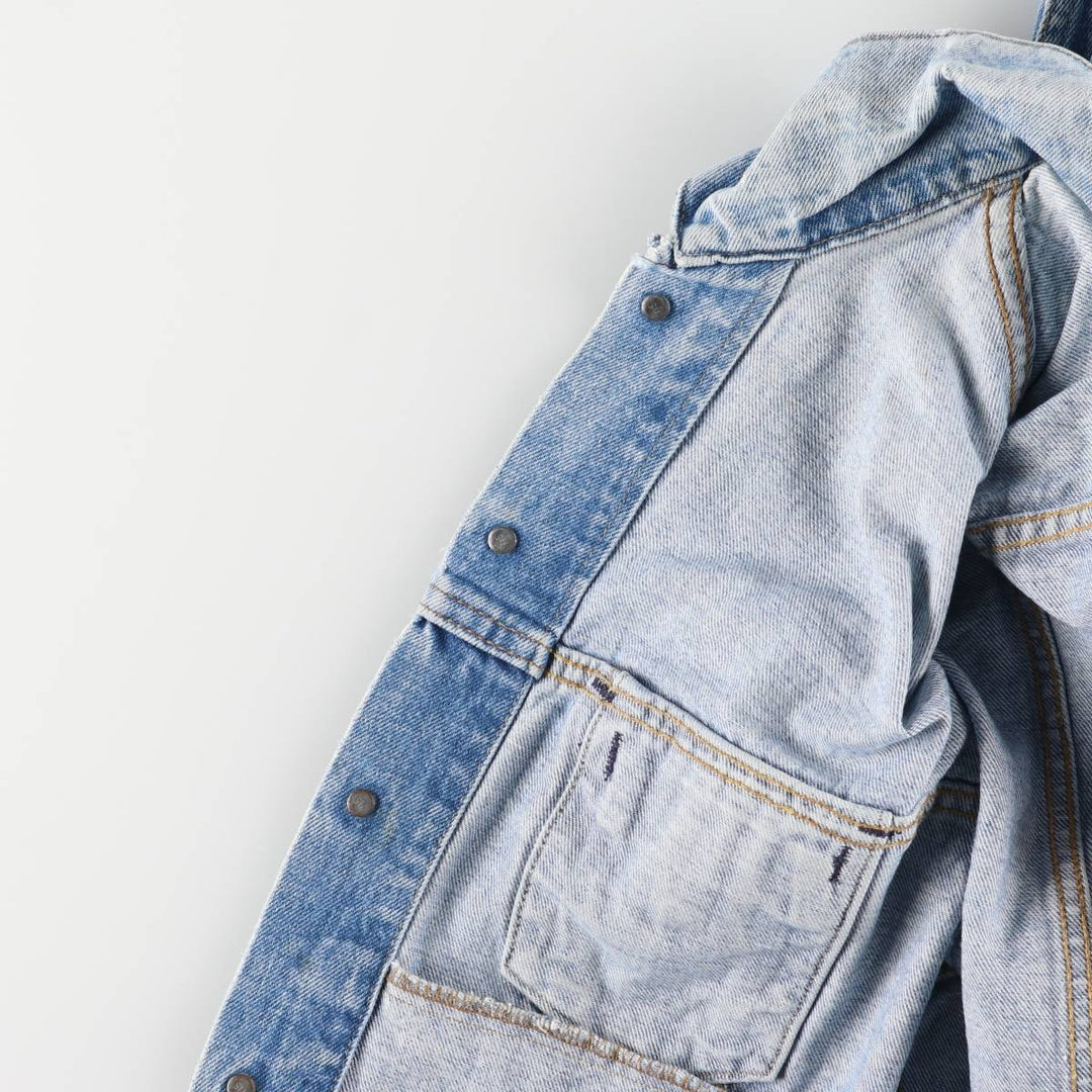 Vintage 90'S Levi's 70507-0214 Fish Print Denim Jacket, Made in USA, Men's Size Medium cotton blue type Vintage Second Hand