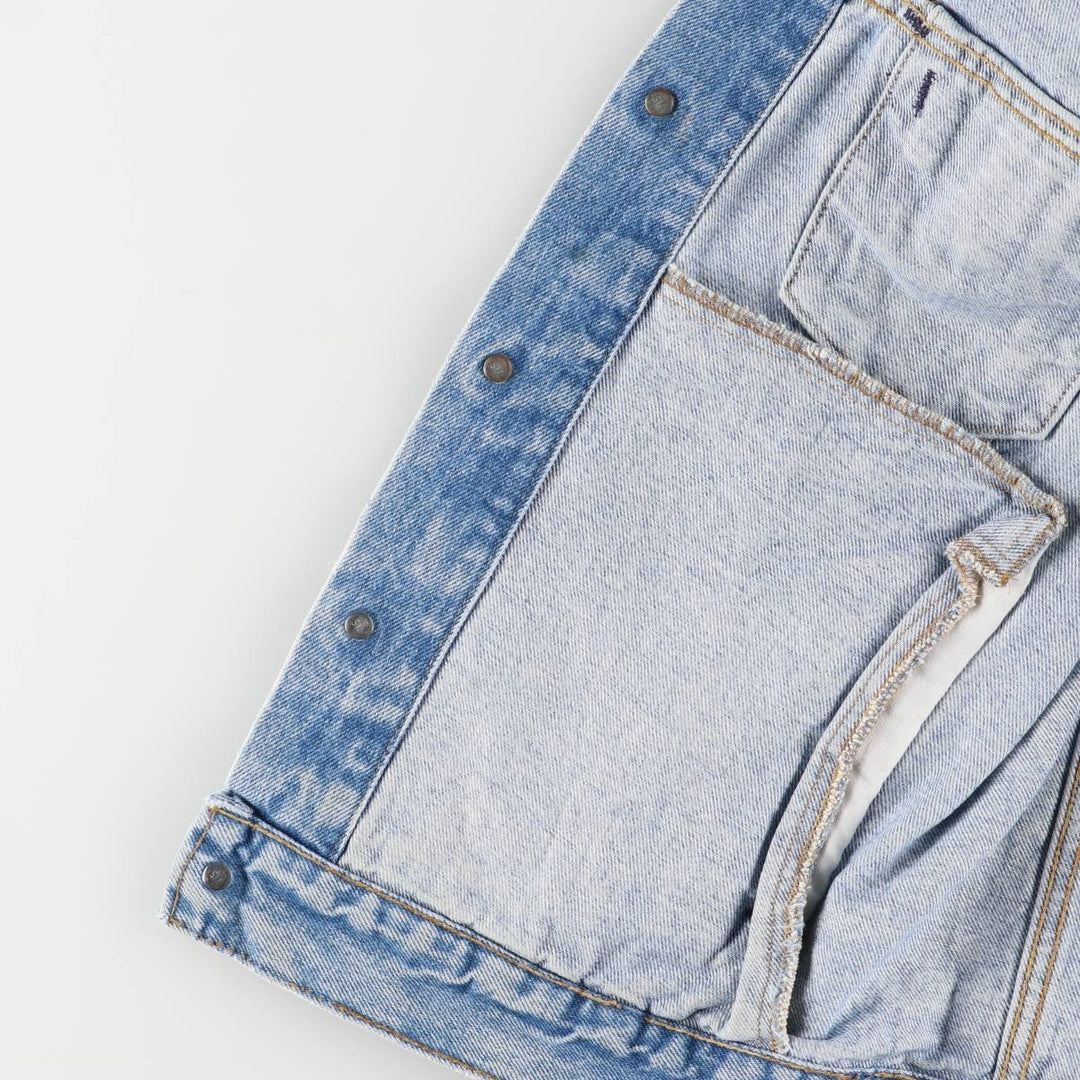 Vintage 90'S Levi's 70507-0214 Fish Print Denim Jacket, Made in USA, Men's Size Medium cotton blue type Vintage Second Hand