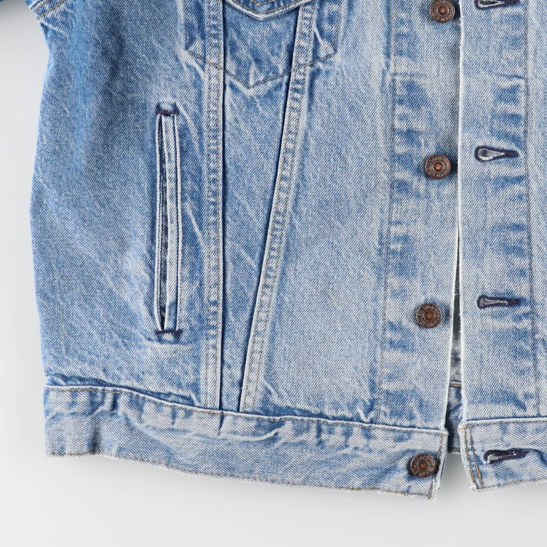 Vintage 90'S Levi's 70507-0214 Fish Print Denim Jacket, Made in USA, Men's Size Medium cotton blue type Vintage Second Hand