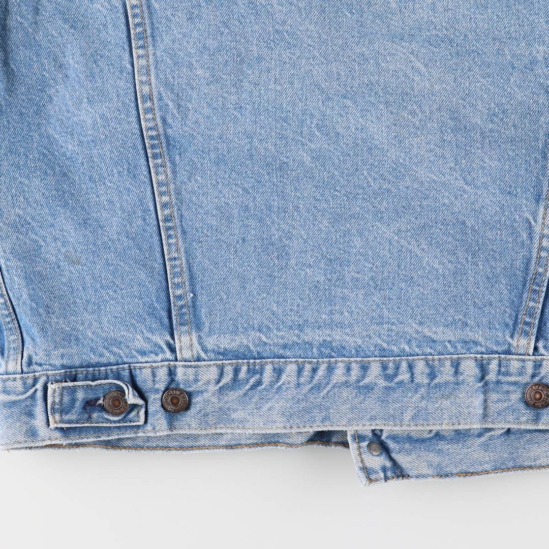 Vintage 90'S Levi's 70507-0214 Fish Print Denim Jacket, Made in USA, Men's Size Medium cotton blue type Vintage Second Hand