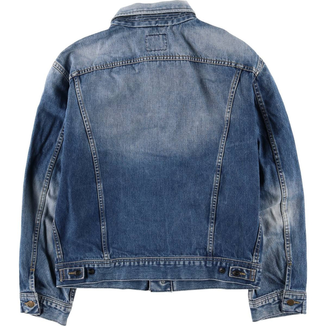 Vintage 1980'S Lee Slim Jacket denim jacket, men's size XL cotton blue type Vintage Second Hand