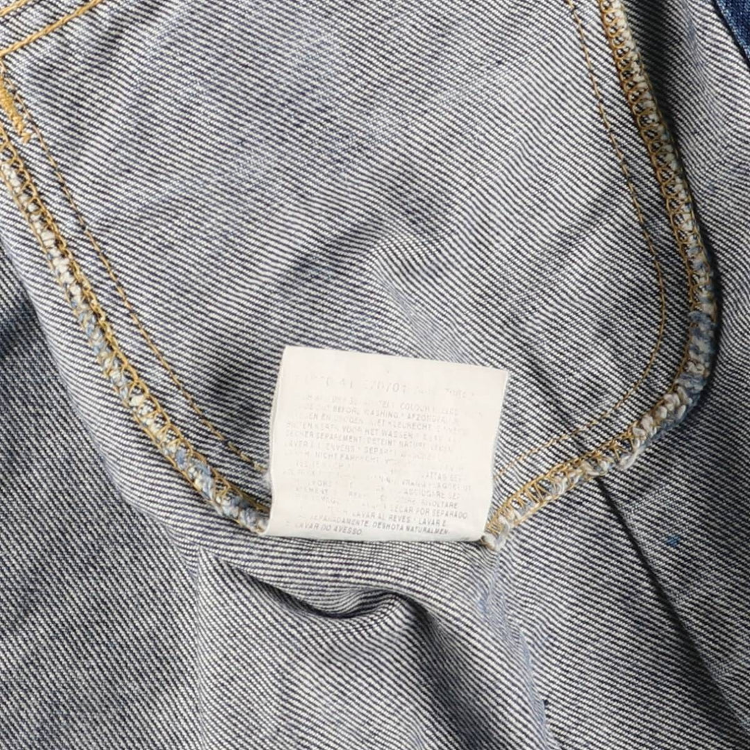 Vintage 1980'S Lee Slim Jacket denim jacket, men's size XL cotton blue type Vintage Second Hand