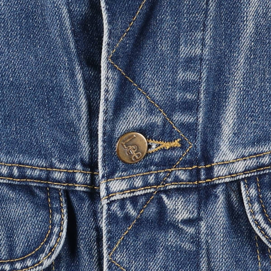 Vintage 1980'S Lee Slim Jacket denim jacket, men's size XL cotton blue type Vintage Second Hand