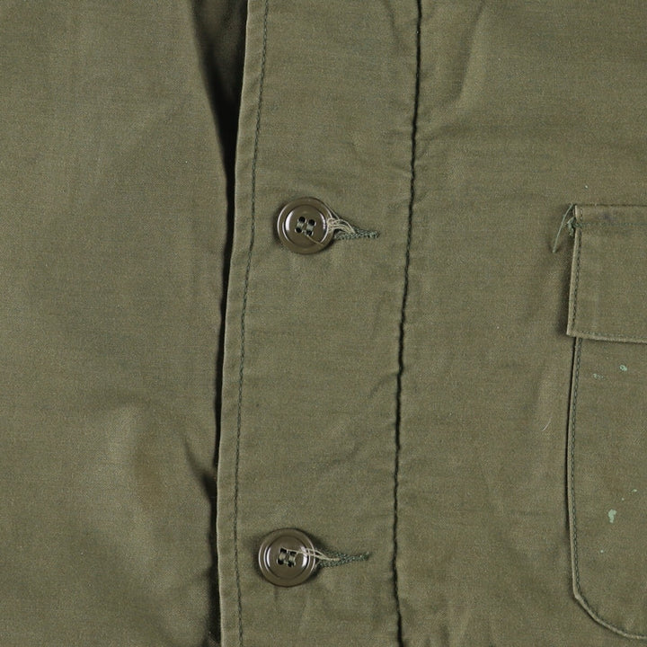 Special Price: Authentic 1980'S US Navy A-2 Deck Jacket with Back Stencil, Made in USA, Size Large (42-44) Nylon Khaki type Vintage Second Hand