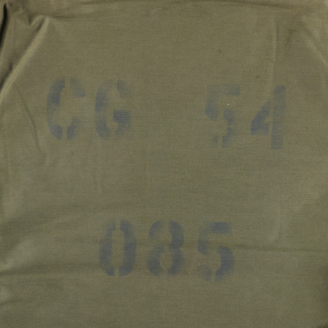 Special Price: Authentic 1980'S US Navy A-2 Deck Jacket with Back Stencil, Made in USA, Size Large (42-44) Nylon Khaki type Vintage Second Hand