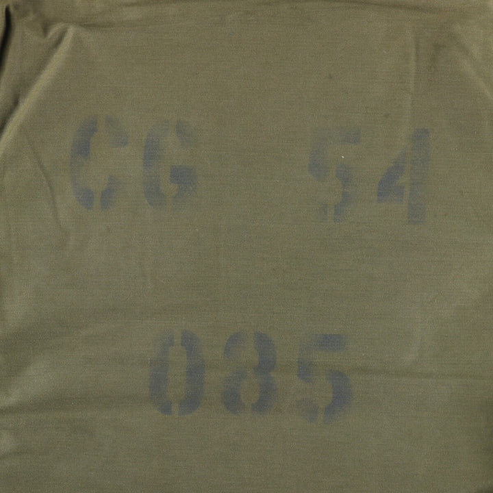 Special Price: Authentic 1980'S US Navy A-2 Deck Jacket with Back Stencil, Made in USA, Size Large (42-44) Nylon Khaki type Vintage Second Hand