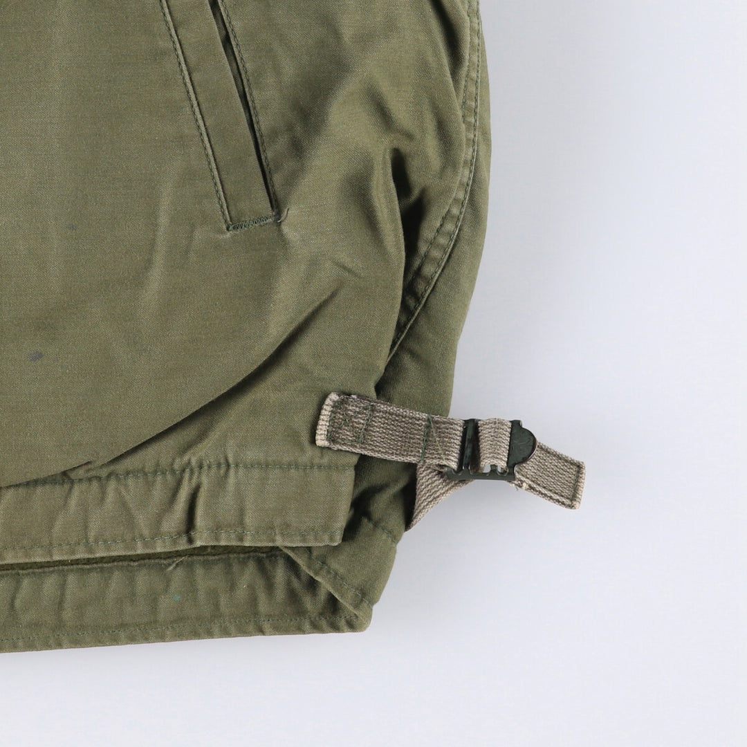 Special Price: Authentic 1980'S US Navy A-2 Deck Jacket with Back Stencil, Made in USA, Size Large (42-44) Nylon Khaki type Vintage Second Hand