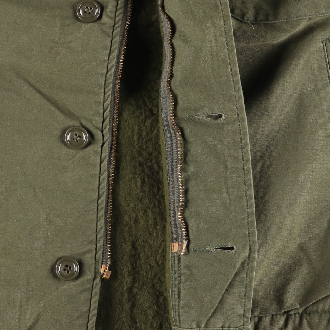 Special Price: Authentic 1980'S US Navy A-2 Deck Jacket with Back Stencil, Made in USA, Size Large (42-44) Nylon Khaki type Vintage Second Hand