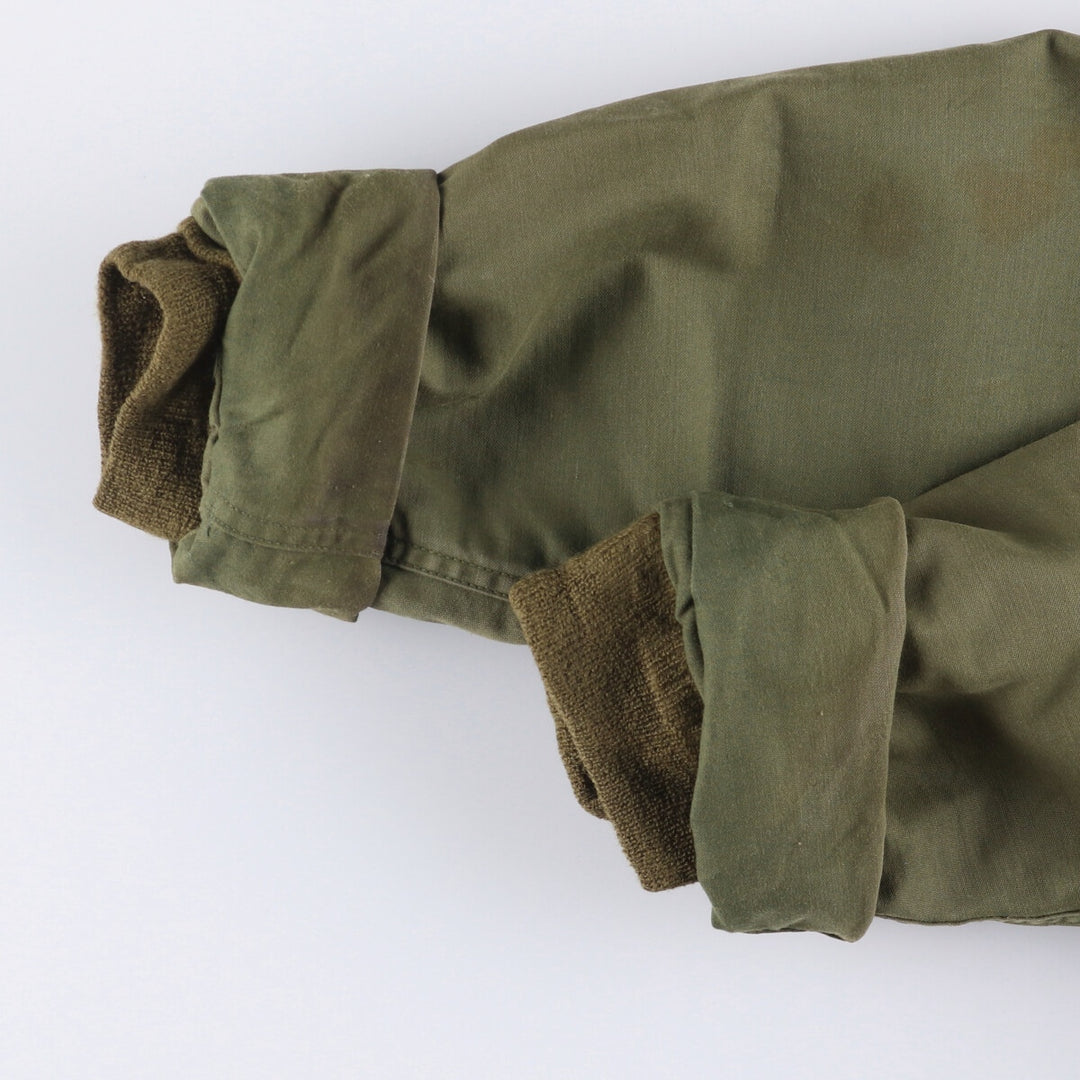 Special Price: Authentic 1980'S US Navy A-2 Deck Jacket with Back Stencil, Made in USA, Size Large (42-44) Nylon Khaki type Vintage Second Hand