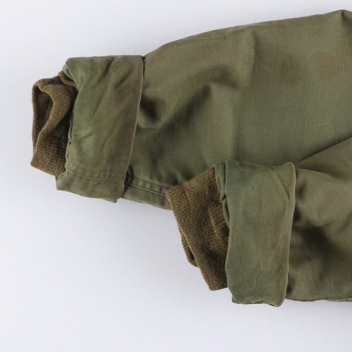 Special Price: Authentic 1980'S US Navy A-2 Deck Jacket with Back Stencil, Made in USA, Size Large (42-44) Nylon Khaki type Vintage Second Hand