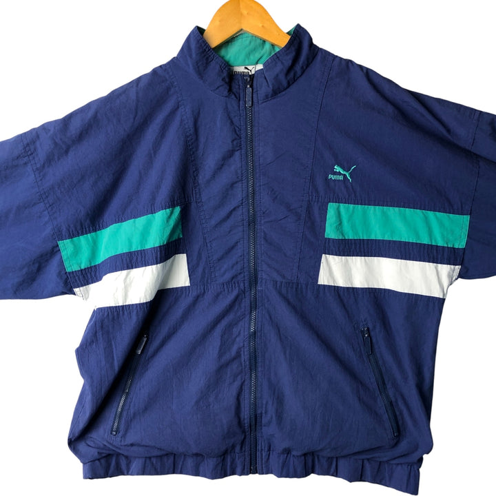 90'S Puma windbreaker, men's size M, vintage polyester Purple type blue-purple Vintage Second Hand