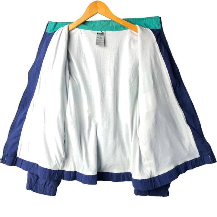 90'S Puma windbreaker, men's size M, vintage polyester Purple type blue-purple Vintage Second Hand