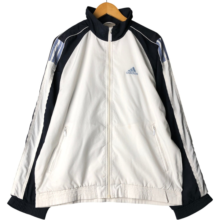 00'S adidas windbreaker, men's size M polyester white type Vintage Second Hand