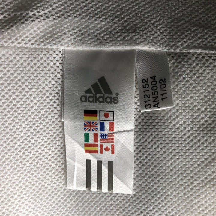 00'S adidas windbreaker, men's size M polyester white type Vintage Second Hand