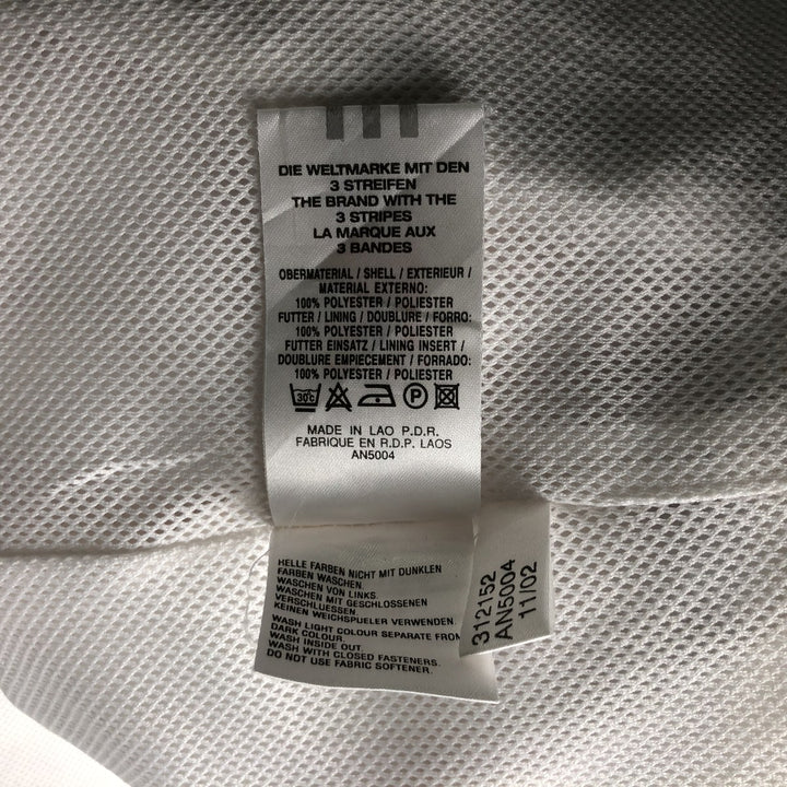 00'S adidas windbreaker, men's size M polyester white type Vintage Second Hand