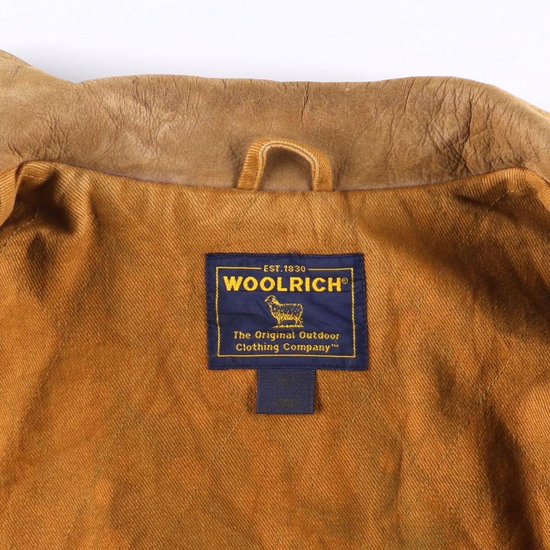2000'S WOOLRICH padded wool jacket, men's size XL wool Khaki type Vintage Second Hand