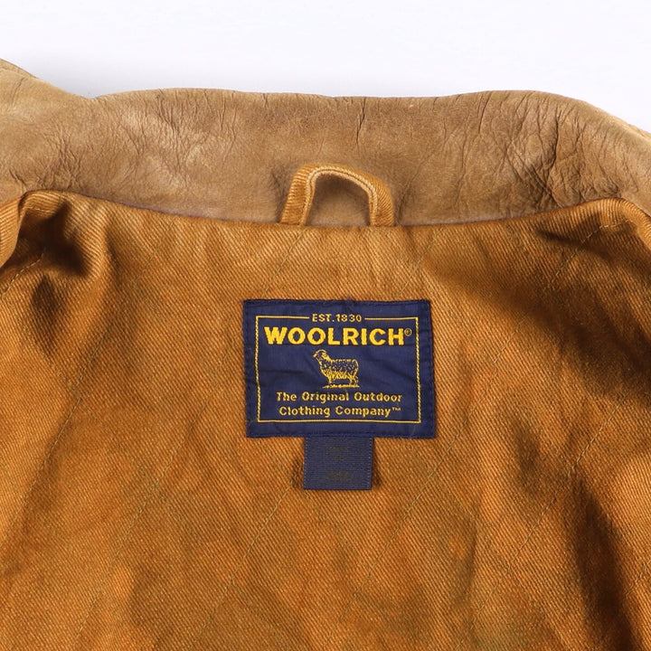 2000'S WOOLRICH padded wool jacket, men's size XL wool Khaki type Vintage Second Hand