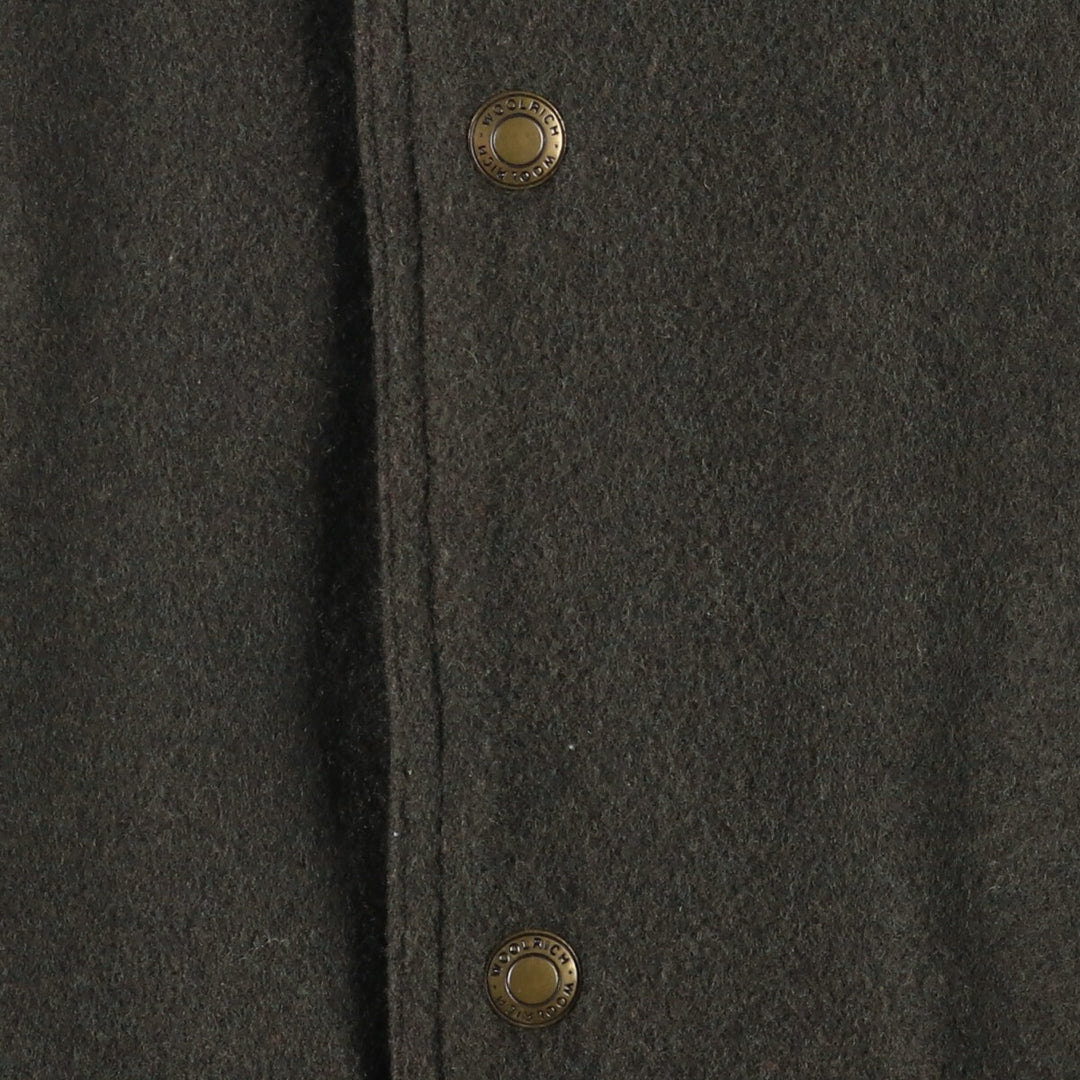 2000'S WOOLRICH padded wool jacket, men's size XL wool Khaki type Vintage Second Hand