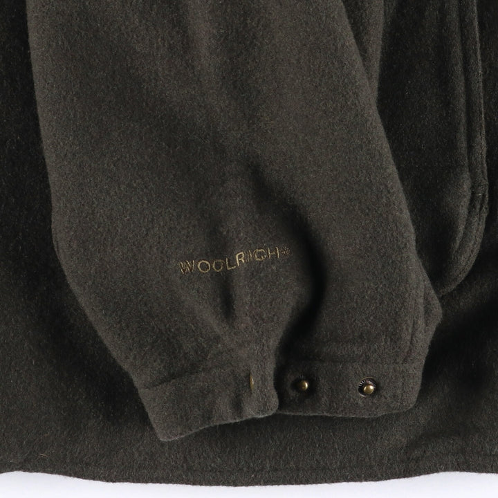 2000'S WOOLRICH padded wool jacket, men's size XL wool Khaki type Vintage Second Hand