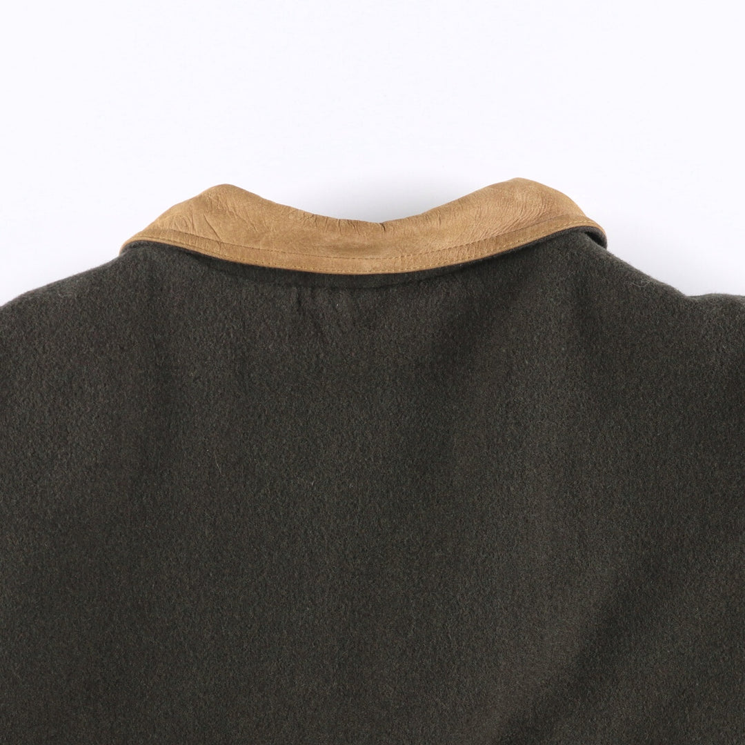 2000'S WOOLRICH padded wool jacket, men's size XL wool Khaki type Vintage Second Hand