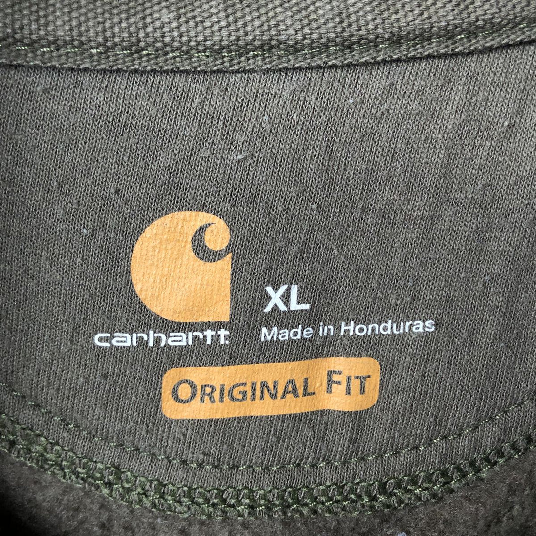 Carhartt Sweat Pullover Hoodie Men's XL Size cotton Khaki type sage green Vintage Second Hand