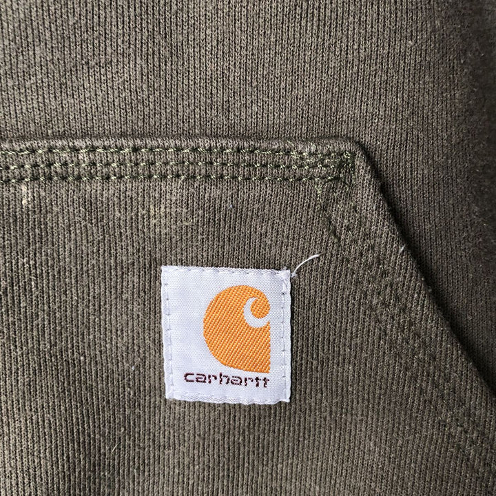 Carhartt Sweat Pullover Hoodie Men's XL Size cotton Khaki type sage green Vintage Second Hand