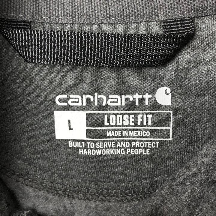 Carhartt Loose Fit Sweat Pullover Hoodie, Men's L size cotton Charcoal Vintage Second Hand