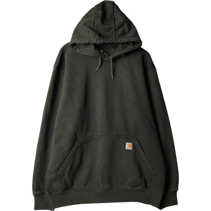 Carhartt ORIGINAL FIT sweatshirt pullover hoodie, men's XL size cotton black type Vintage Second Hand
