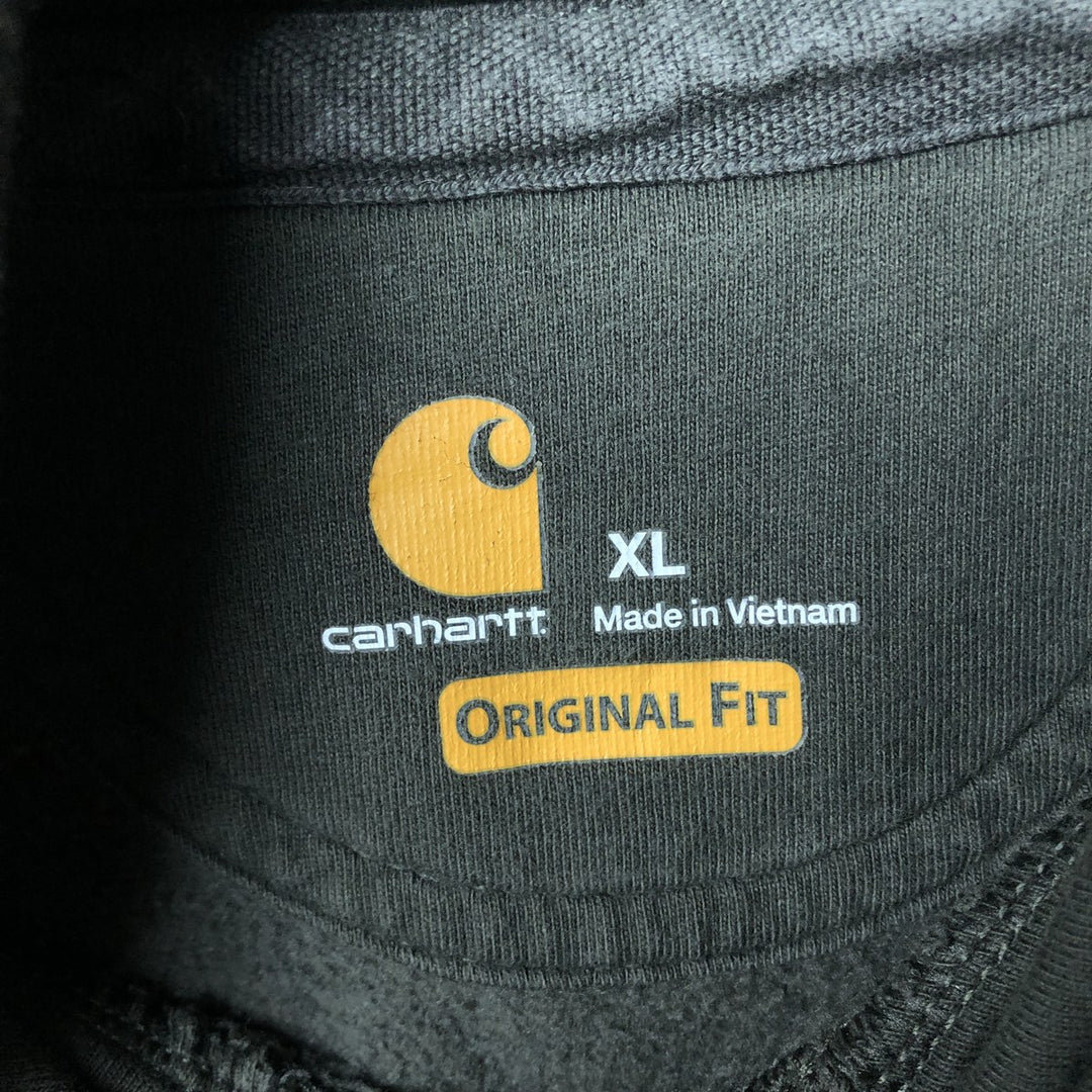 Carhartt ORIGINAL FIT sweatshirt pullover hoodie, men's XL size cotton black type Vintage Second Hand