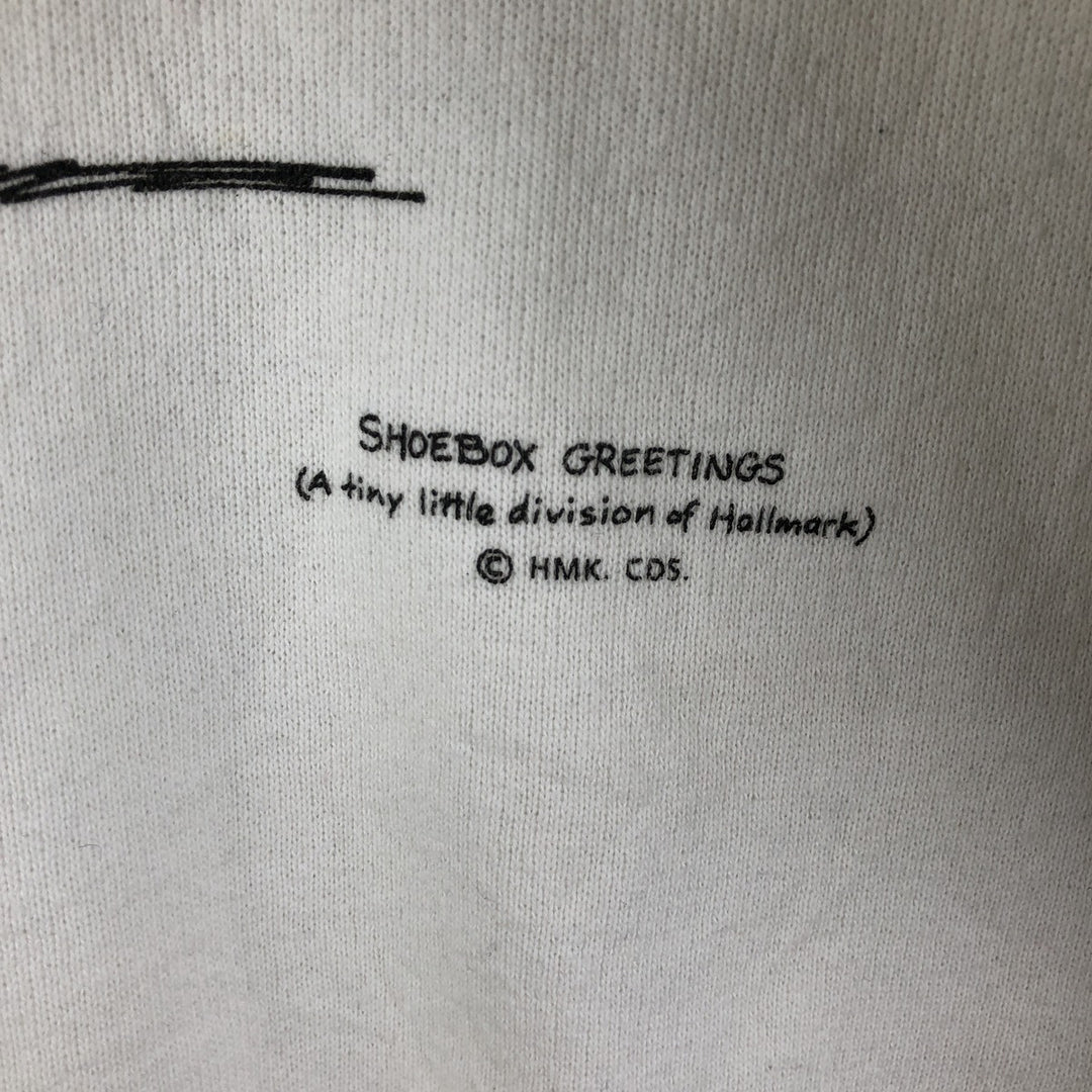 90'S ONEITA Message Print Sweatshirt, Made in USA, Men's Size XL, Vintage cotton white type Vintage Second Hand