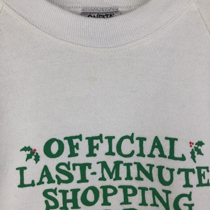 90'S ONEITA Message Print Sweatshirt, Made in USA, Men's Size XL, Vintage cotton white type Vintage Second Hand